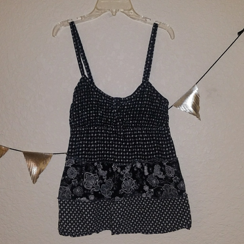 Flower and Paisley Print Tank